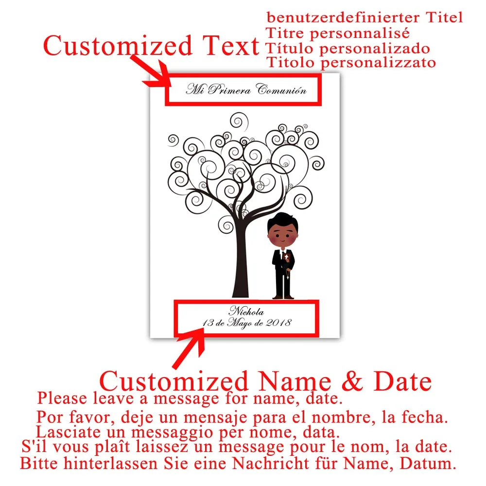 Персонализация имени Дата для мальчика подарок первого причастия креативный