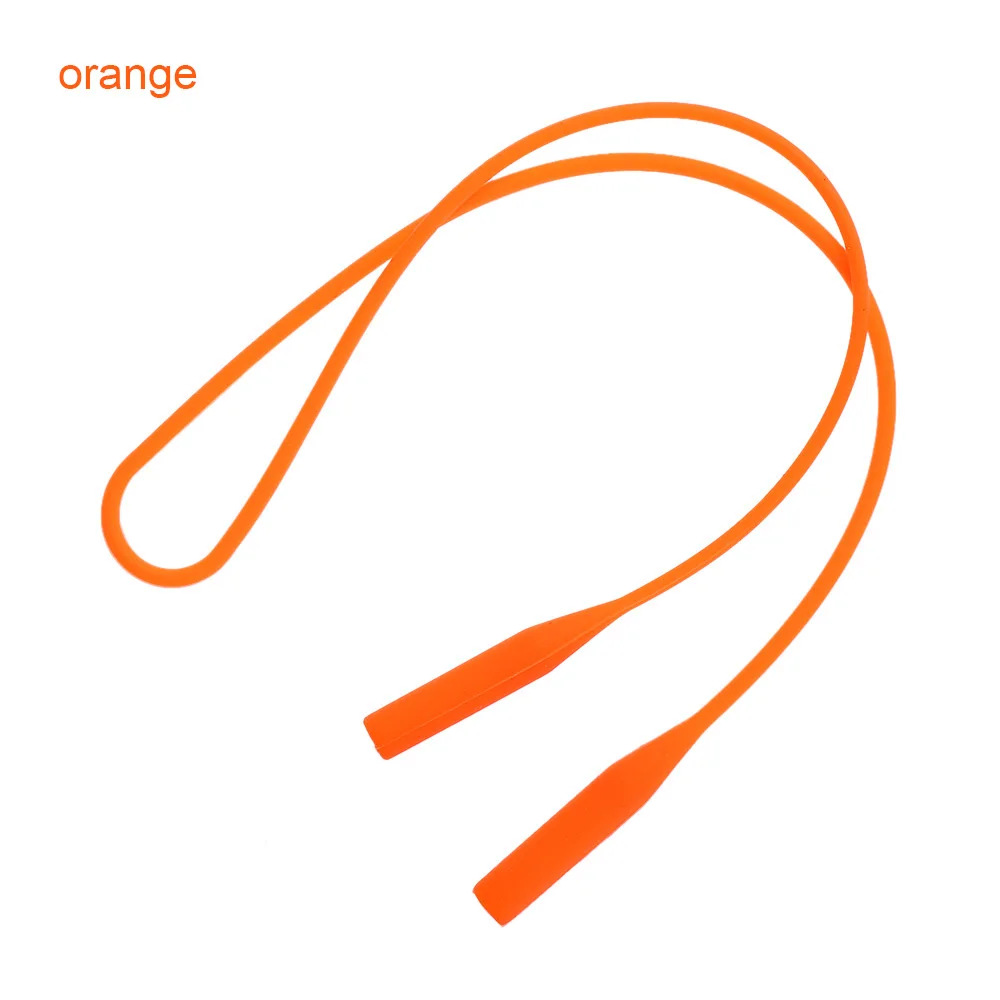orange 1 шт. яркие цвета эластичные силиконовые очки ремни цепочка для солнцезащитных очков спортивные противоскользящие струнные очки веревки ремешок шнур держатель - Цвет: orange