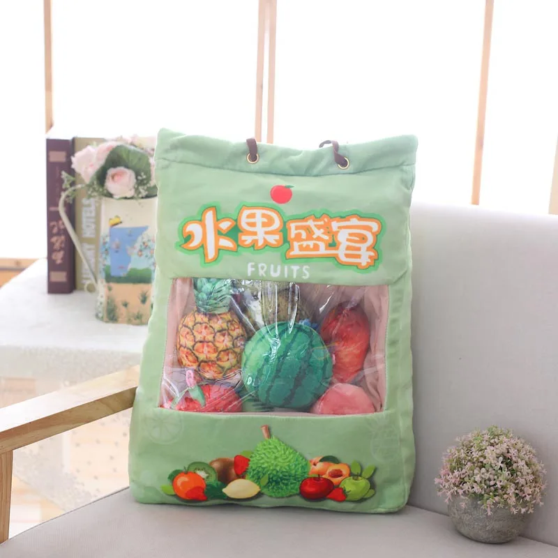 8pcs fruit Сумка из 8 шт. мини-Мышка кошка единорог плюшевые игрушки для детей мультфильм подушка Япония Аниме Фигурка креативный подарок для детей - Цвет: 8pcs fruit
