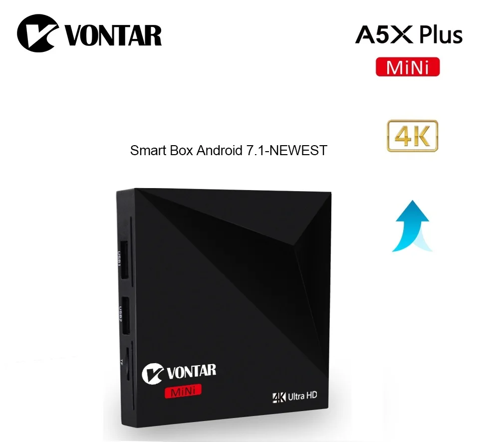 VONTAR A5X Plus Мини Смарт ТВ приставка Android 7,1 1GB 8GB RK3328 Rockchip 2,4G wifi 100M LAN HD2.0 телеприставка медиаплеер