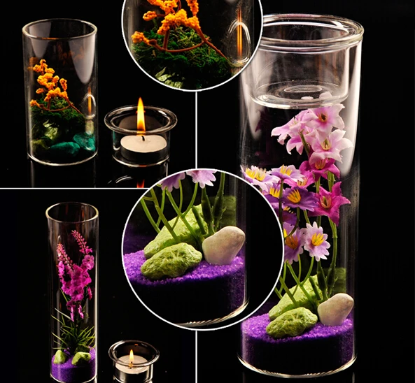 1 шт. Новый Европейский Креативный зеленый Подсвечник сделай сам бонсай для свечи