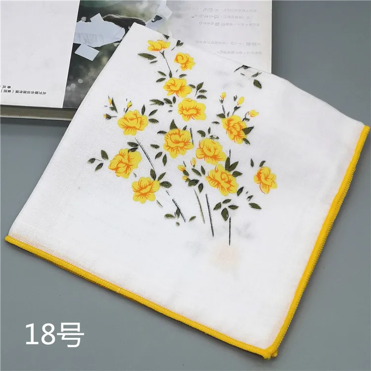 1pcs 1 шт.-5 шт. платок в цветочки леди цветочный женский платок Салфетка полотенца 35 см Новинка свадьба стол hanky RF2 - Цвет: 1pcs