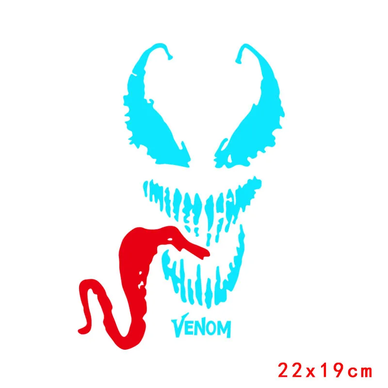 Антикварная бронза Prajna Hero Venom Mark iron on Transfers для одежды Ткань Горячая виниловая теплопередача нашивки аппликация на футболку светящаяся наклейка - Цвет: Антикварная бронза