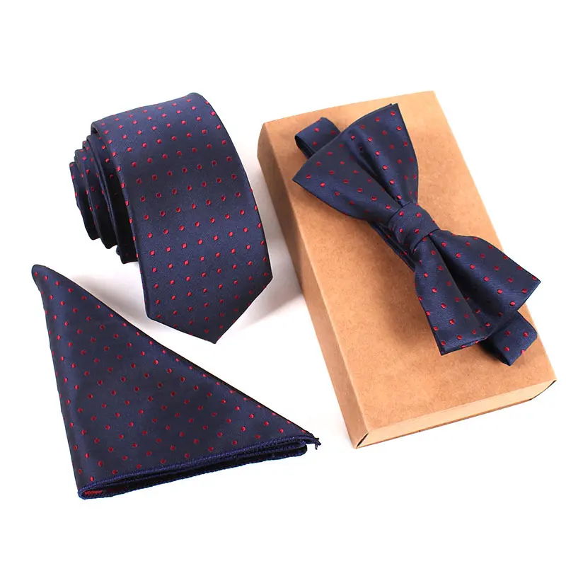 Модные галстуки + носовой платок галстук бабочка из полиэстера|silk neckties|fashion