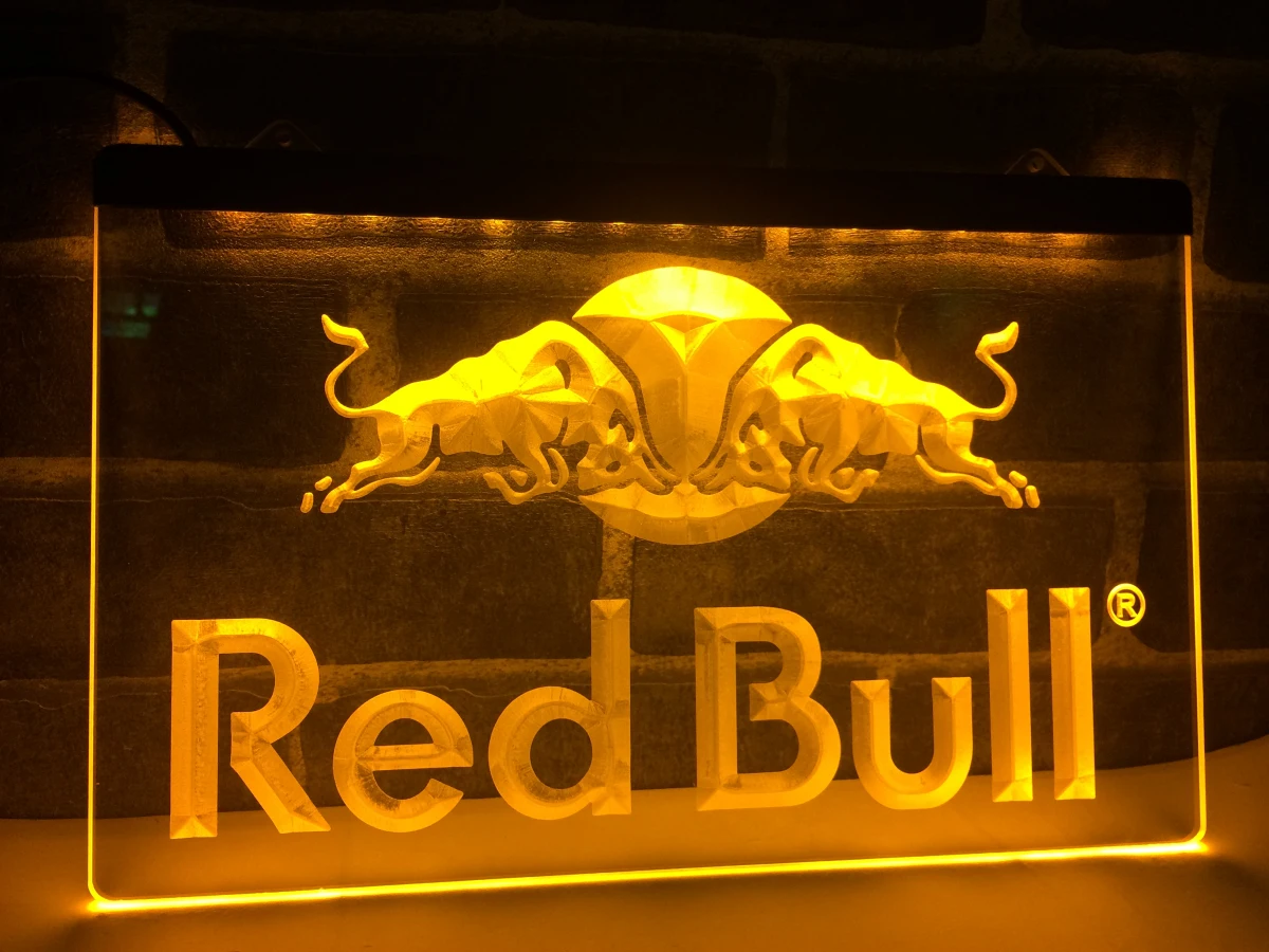 LA022-Bull Engergy напиток светодиодный неоновый свет знак домашнего декора ремесла