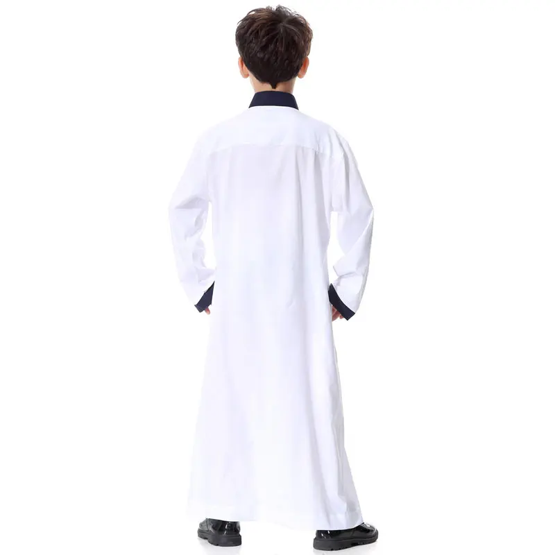 

2021 Fashion Muslim clothing for Teenage Boys Kaftan Jubba Thobe Abaya Arab Islamic Dubai Ropa Arabe hombre Plus Size VKAB1011