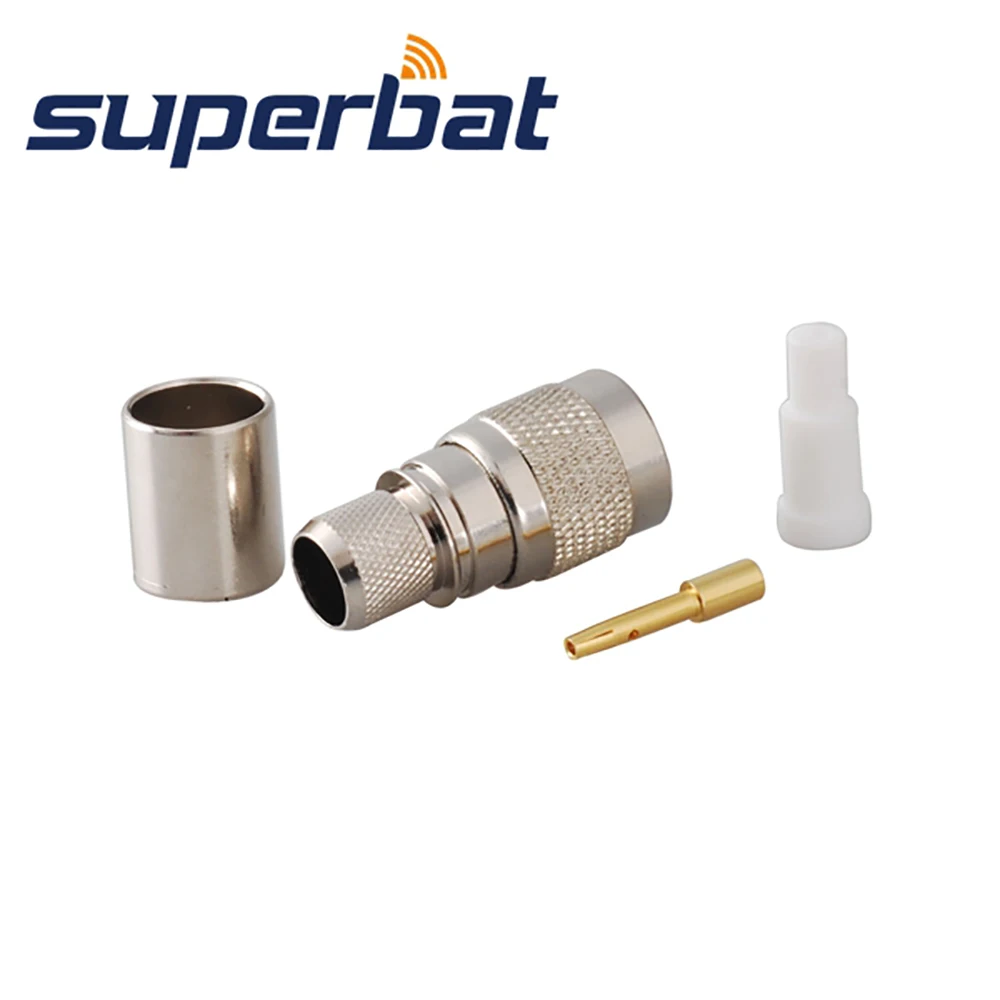 

Superbat RP-TNC Crimp Male(Female Pin) Connector for Cable LMR400 RG8 RG213 RG214