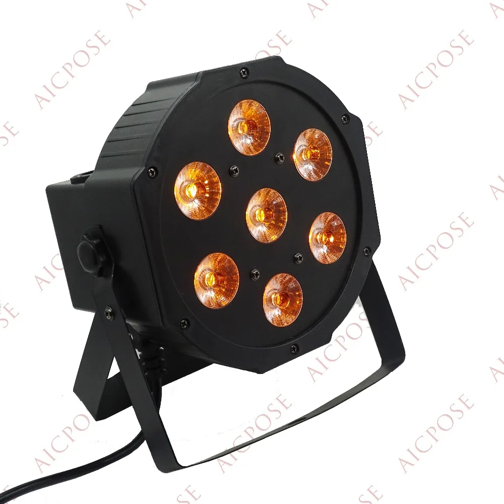 18 шт./лот 25 Угловые большие линзы 7x18 Вт led Par огни RGBWA UV 6in1 плоские par dmx512 дискотечные