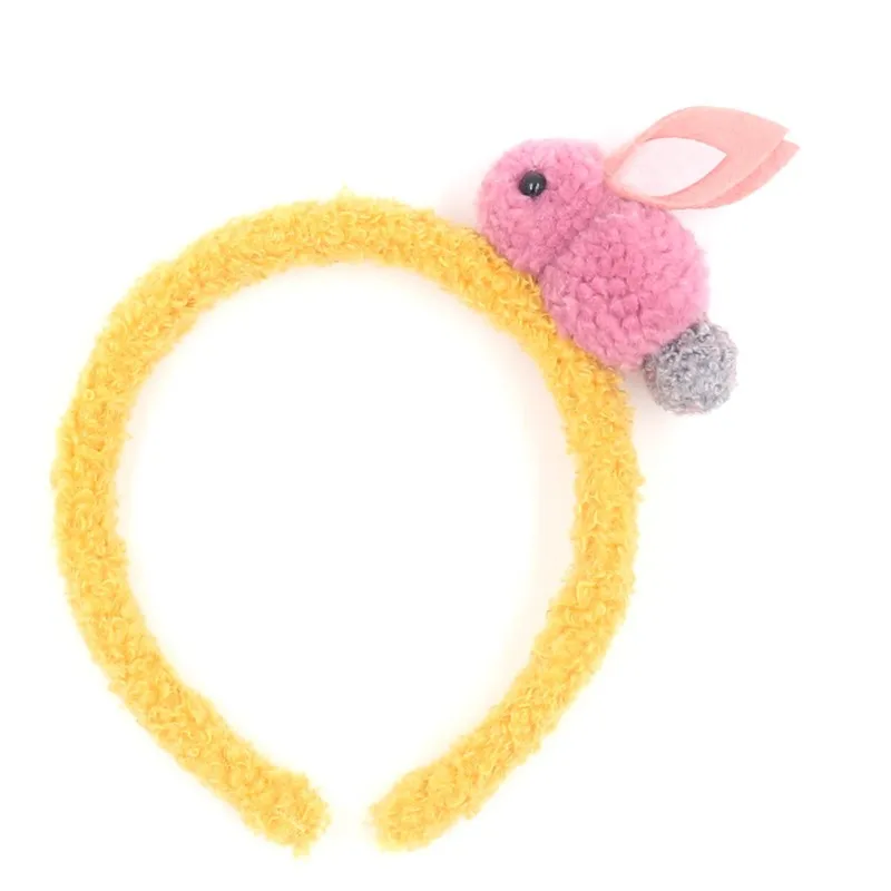 Purple Rabbit Корейский милый объемный обруч на голову кролика, Детская плюшевая повязка на голову, Детские аксессуары для волос для девочек, изысканные украшения для волос - Цвет: Purple Rabbit