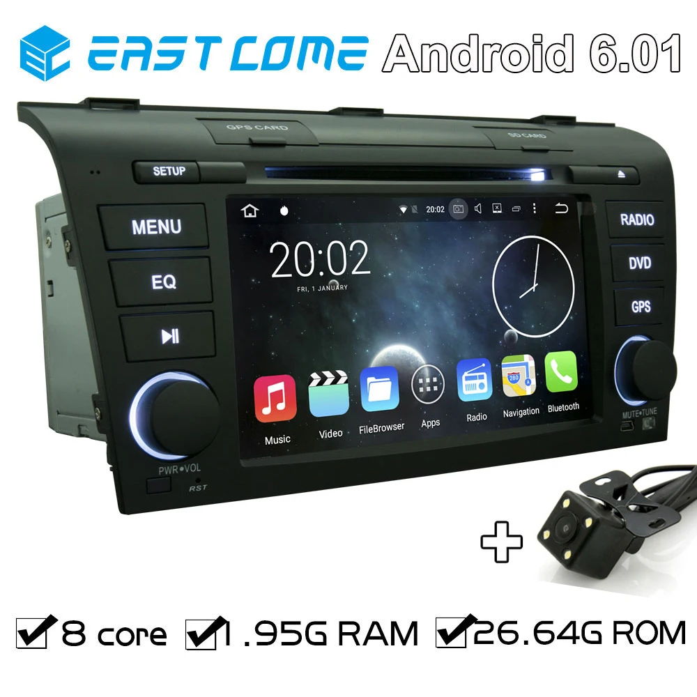 Чистый Android 6 0 Автомобильный DVD для Mazda 3 2004 2005 2006 2007 2008 с восьмиядерным процессором
