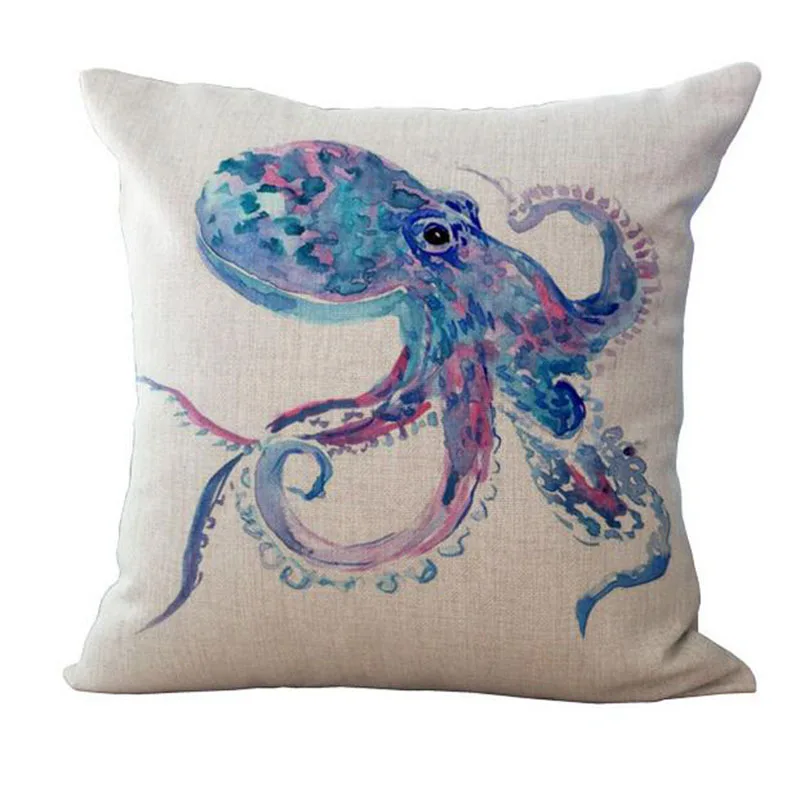 Подушка &quotЧерепаха&quot Обложка морская биология Mizuki гиппокамп Осьминог Золотая