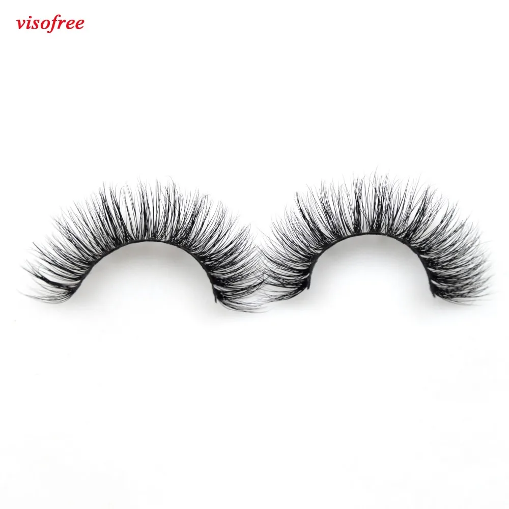 Visofree ресницы 3D норковые пересекающие накладные ручная работа полные полосы для