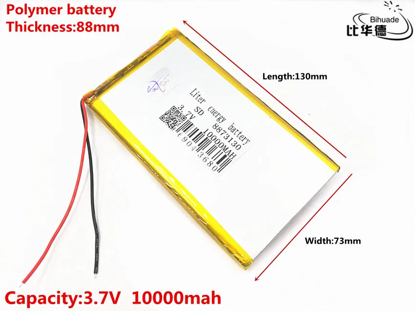

3.7V 10000mAh 8873130 Lithium Polymer Li-Po li ion Rechargeable Battery Lipo cells For Electrograph Bluetooth speaker