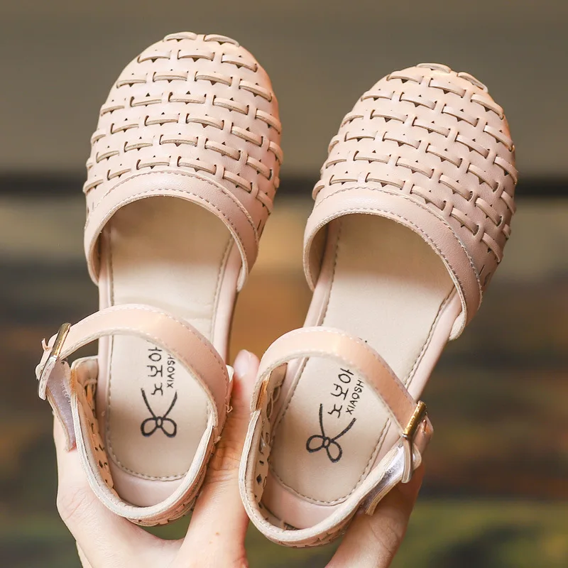 Детская кожаная обувь на плоской подошве весенне летняя для девочек 1 2 3 4 5 6 7 8 9 10 11