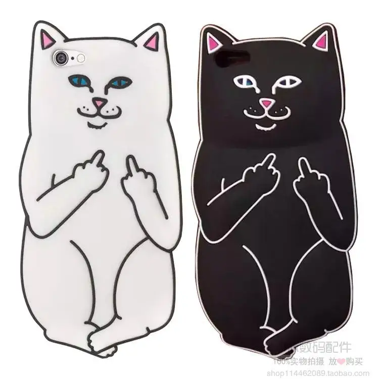 3D мультфильм Lord nermal карман кошка силиконовый чехол для iPhone 7 Plus 5.5 дюймов милый Кот