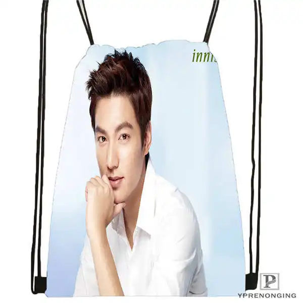Пользовательский рюкзак Lee Min Ho Actor Drawstring сумка милый детский (Черная задняя часть)