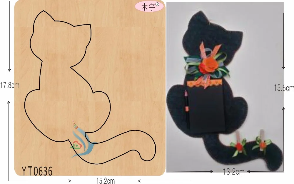 Cute kitten DIY new wooden mould cutting dies for scrapbooking Thickness/15.8mm/YT0636 | Дом и сад