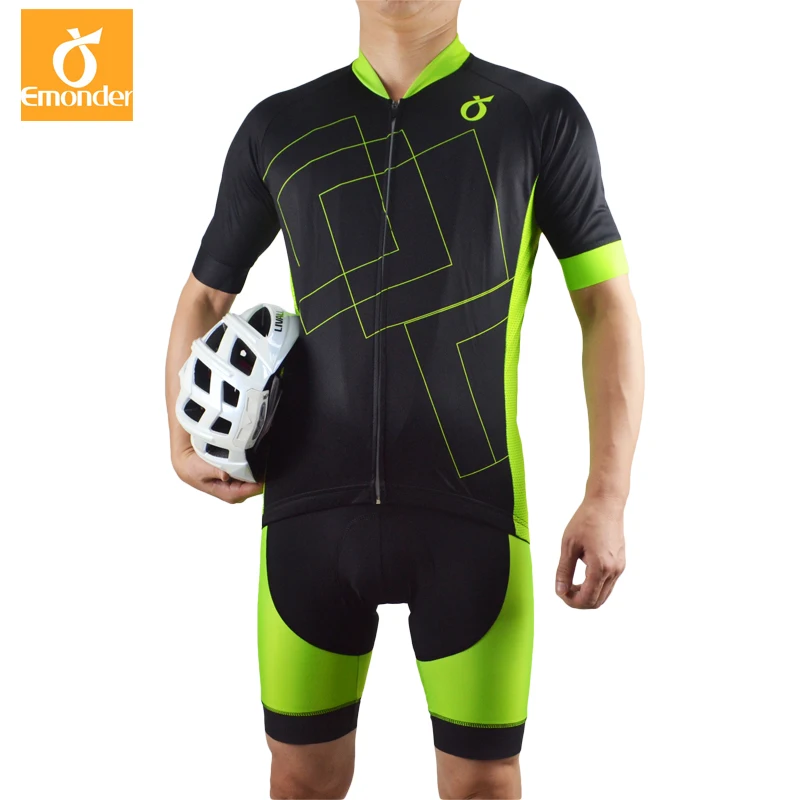 

Hot Men Cycling Sets Pro Team Jersey + Bib Shorts Pro Fit Wear Cycling Bike Sets Cycling Clothings High quality fabric EMONDER