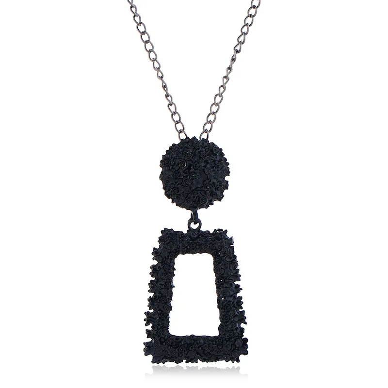 black1 Exknl длинное женское ожерелье с подвеской, красочные винтажные ожерелья и кулоны, модные аксессуары, милые ювелирные изделия для женщин, подарок - Окраска металла: black1