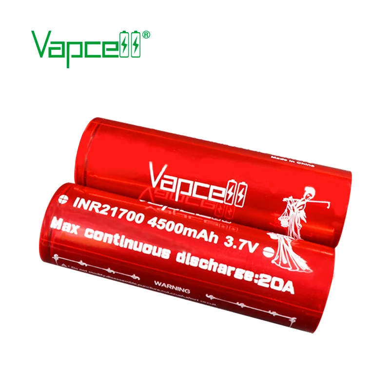 Оригинальный аккумулятор Vapcell INR 21700 4500 мАч 20 А литий-ионная батарея высокой