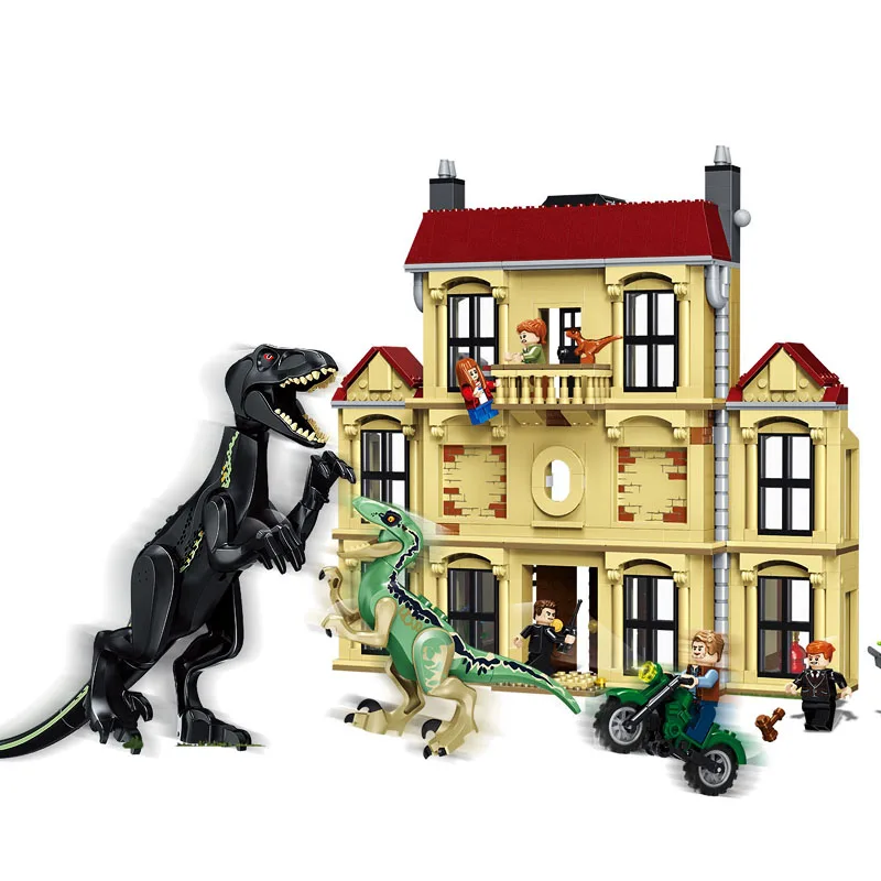 39118 no box Совместимый мир Юрского Периода Динозавры игрушки T-Rex строительные блоки кирпичи игрушки для детей - Цвет: 39118 no box