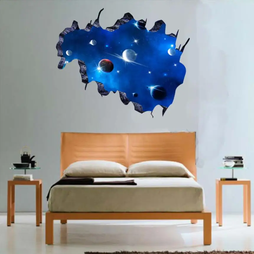 Домашний декор 3D Наклейка на стену с окошком съемная Виниловая наклейка для