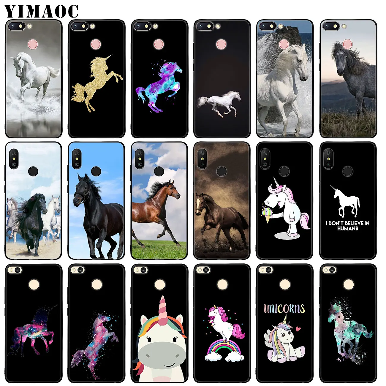Мягкий силиконовый чехол YIMAOC с рисунком лошади животных Единорога для Xiaomi Redmi K30