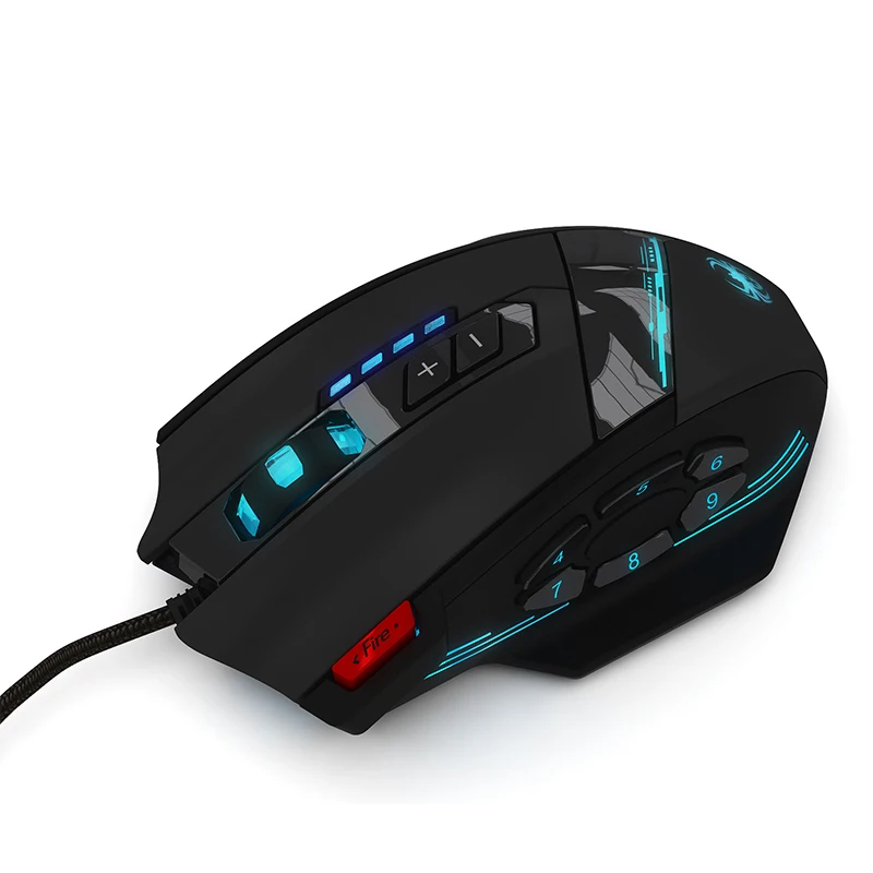 ZELOTES crazy spider dragon edition 12 клавиш программирование игровая мышь 4000 dpi Проводная
