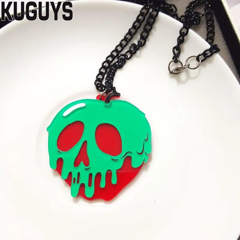 KUGUYS Трендовое ювелирное изделие ожерелье в виде скелета для женщин модное