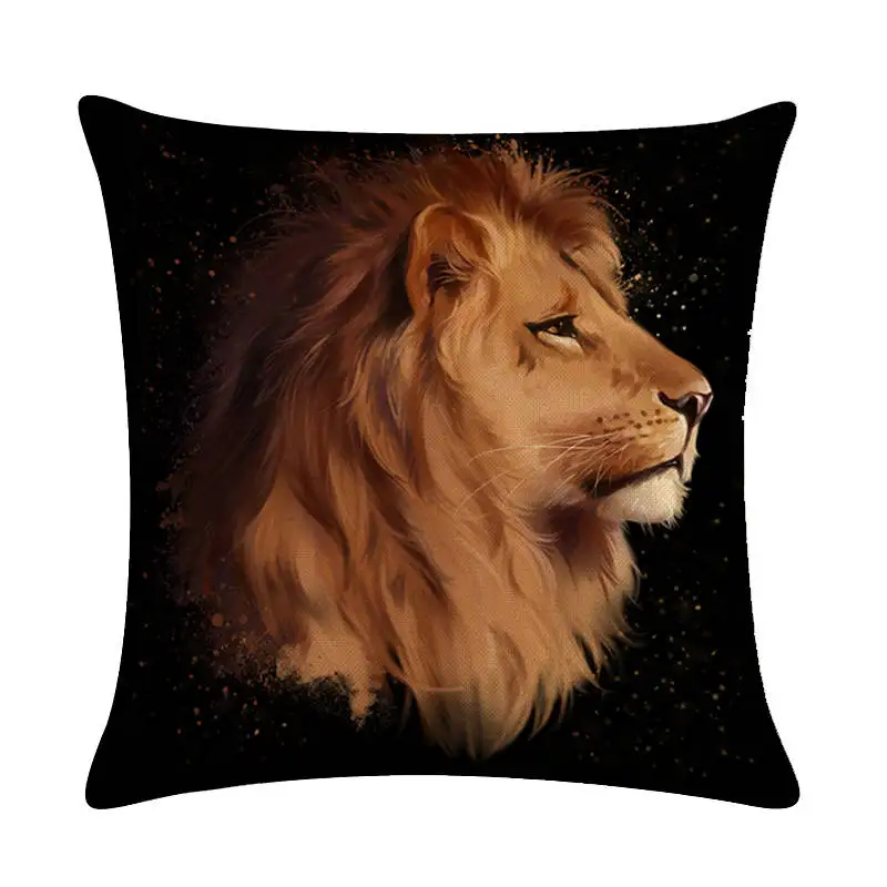 Высокое разрешение с рисунком животных искусственный волк носорог лев чехол