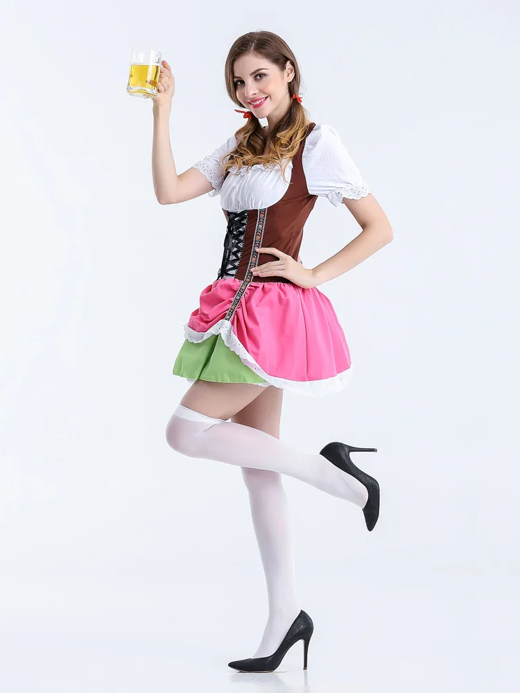 Горячая Dirndl Немецкий Октоберфест баварский пивной вонь костюм горничной наряд