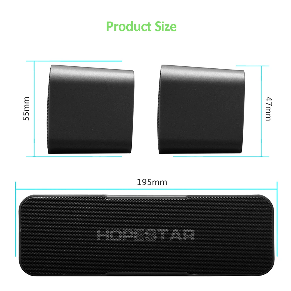 HOPESTAR H13 bluetooth динамик MP3 parlantes Bluetooth Звуковая система 3D стерео музыка Саундбар с микрофоном TF карта радио поддерживается