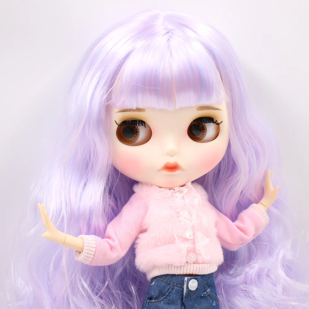 Кукла Blyth No. BL1017/6005 шарнирная розовая с голубыми волосами 1/6|Куклы| |