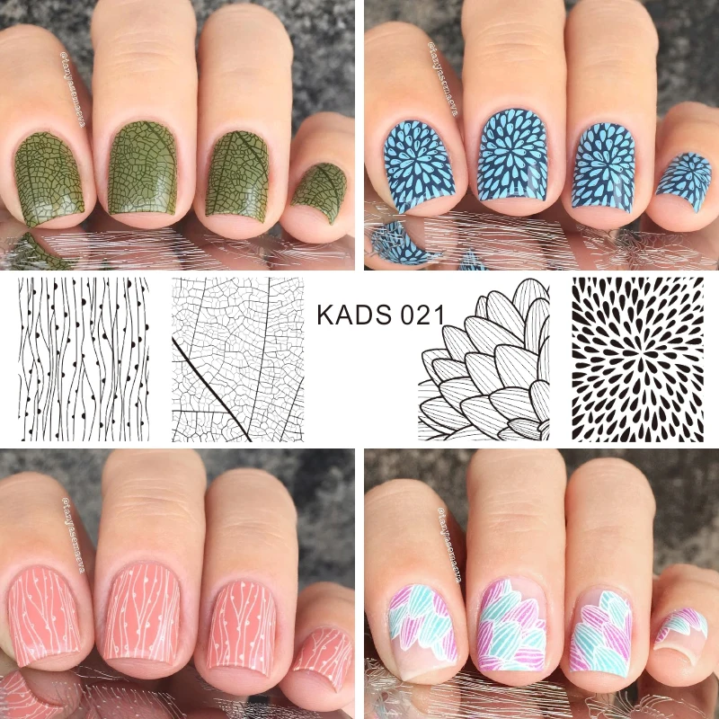 Цветок для женщин лак штамповка ногтей шаблоны Грация изображения штамп