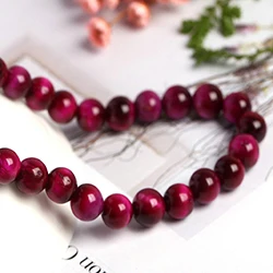 DYED FUCHSIA TIGER ААААА+ 13 цветов тигровый глаз камень Бусины Diy аксессуары для ювелирных изделий ручной работы драгоценных камней свободные бусины завод Dire - Цвет: DYED FUCHSIA TIGER