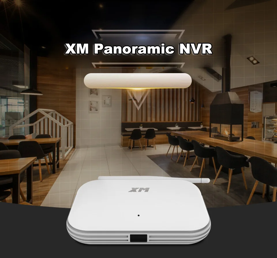 Wi-Fi NVR 4CH 5MP Беспроводной HD мини проектор для домашнего NVR Сетевой Видео Регистраторы для панорамный WiFi Камера 360 градусов видео HDMI 4-канального сетевого видеорегистратора