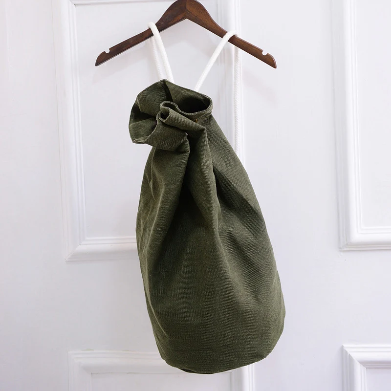 Army green Aosbos брезентовые спортивные сумки на шнурке, спортивная сумка, сумка для фитнеса, сумки для женщин/мужчин, уличный баскетбольный рюкзак, тренировочная сумка - Цвет: Army green
