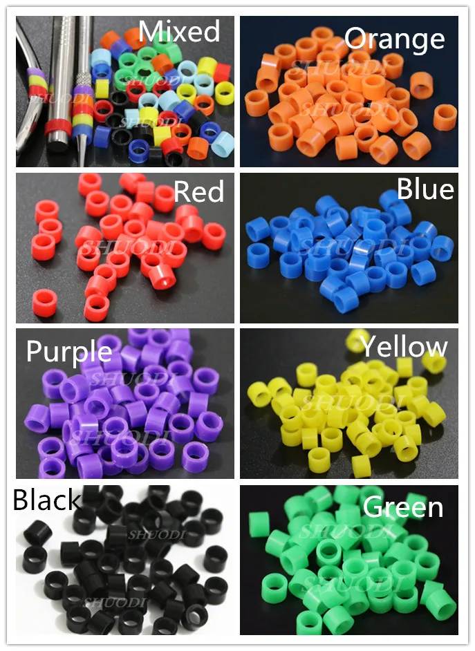 500 шт. (10 пакетов) универсальные стоматологические кольца из силикона диаметр 5