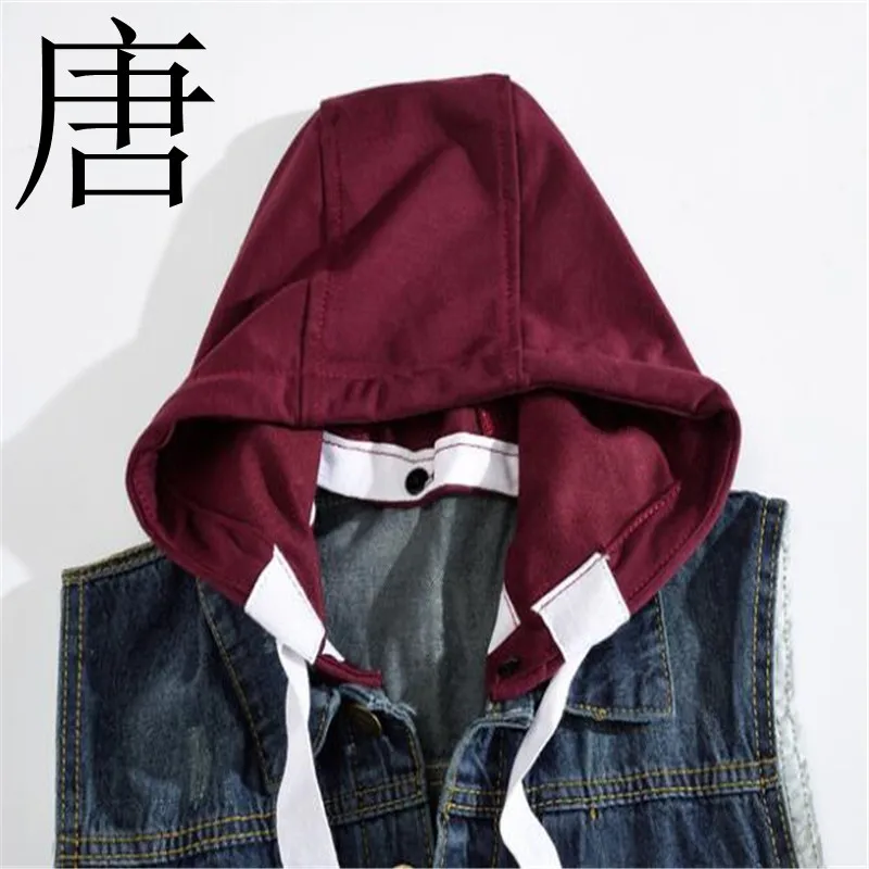 Мужская джинсовая шапка Tang cool новинка 2019 года модный Темный джинсовый жилет с
