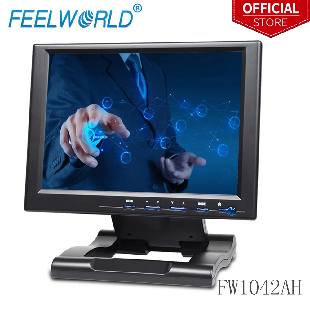 preço Feelworld Fw1042aht 10.4 Polegada 800x600 Tft Lcd Monitor De Toque Com Hdmi Vga Dvi Ypbpr Av 10.4