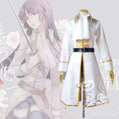 Gintama Imai Nobume белая Военная униформа косплей костюм на заказ Бесплатная доставка |