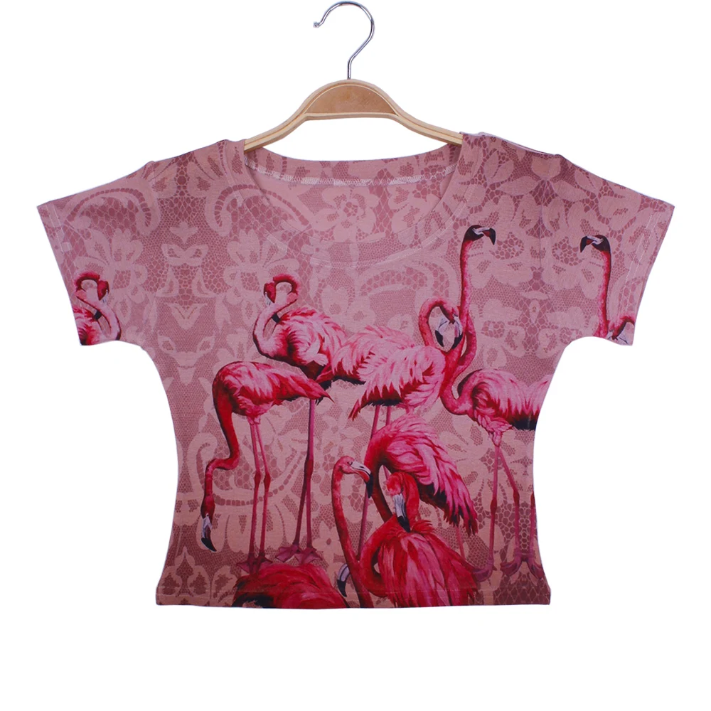 Ремни томатный печати с коротким рукавом и круглым вырезом сексуальный топ