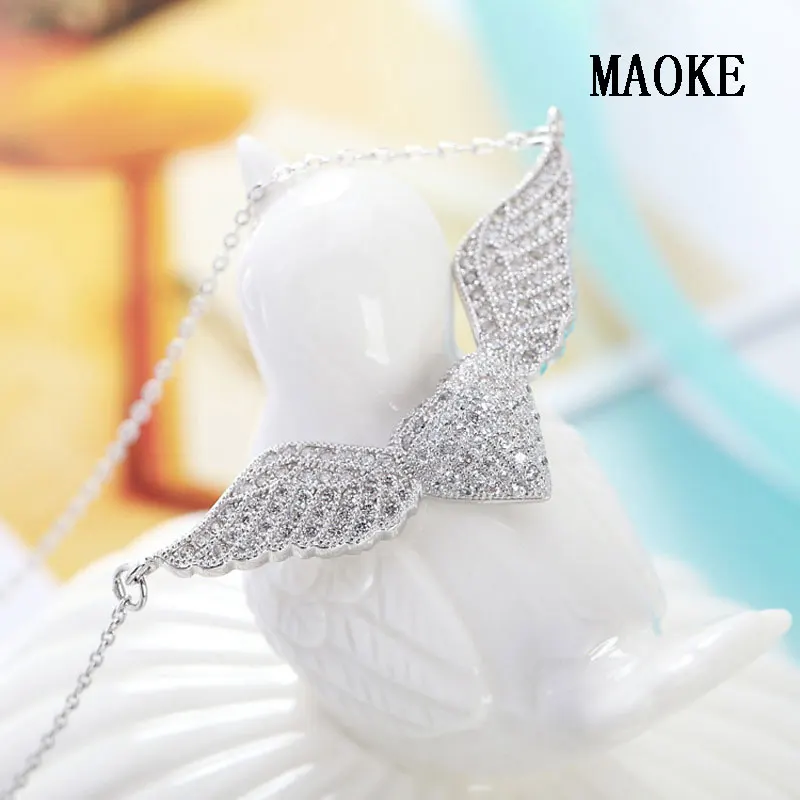 

Promotional S925 Sterling SV Necklace Fashion Heart Angel Wing Pendant Fashion Jewelry for Women's Fashion Gifts