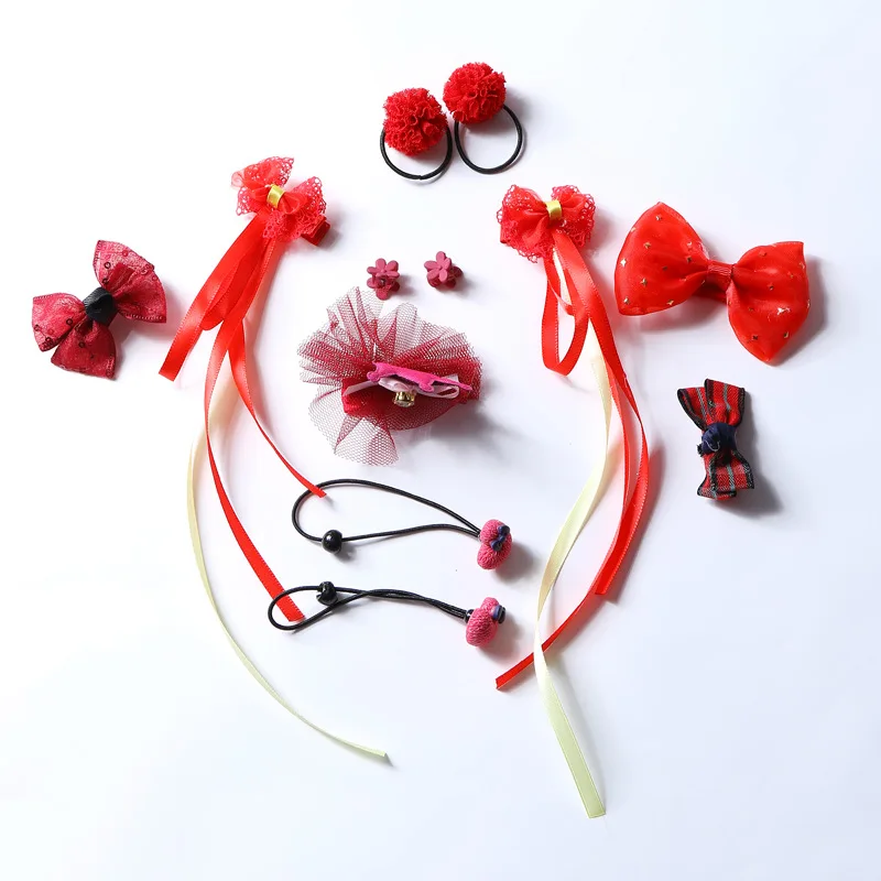 12Pcs/Lot Fairy Baby Hair Clips Girls Bow Ribbons Toddler Girl Head Bands Accessories Photography Props For | Детская одежда и