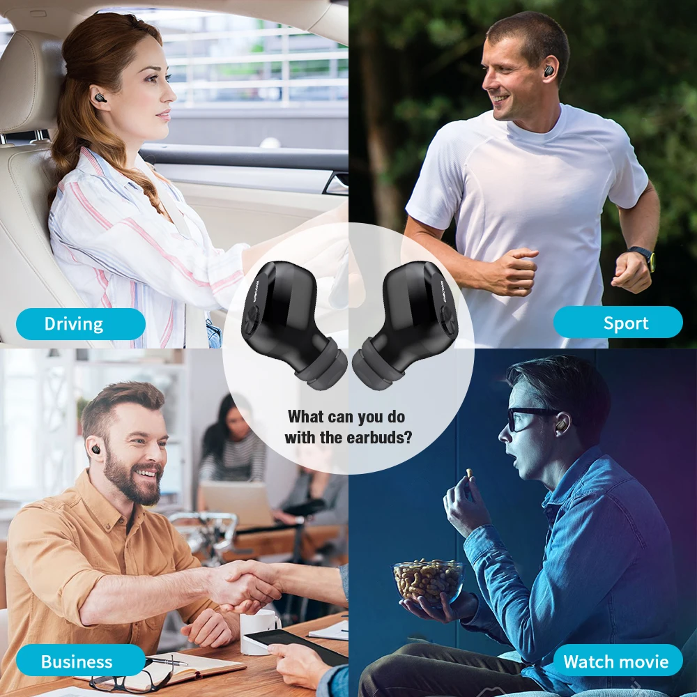 DACOM K6H Pro беспроводные bluetooth-наушники TWS V5.0, мини невидимые наушники, Автоматическое Сопряжение для Xiaomi, huawei, samsung, iPhone