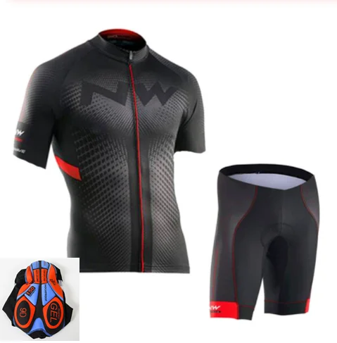 NW Manner und Frauen Radfahren Jersey Kleidung Set Fruhling und Sommer Manner und Frauen Kurzarm Atmungsaktiv - Цвет: 3