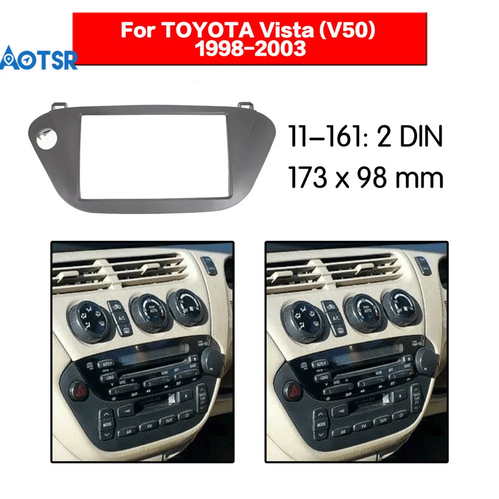 Двойная Din радиосвязь фасция для TOYOTA Vista (V50) 1998 2003 установочный комплект крепления