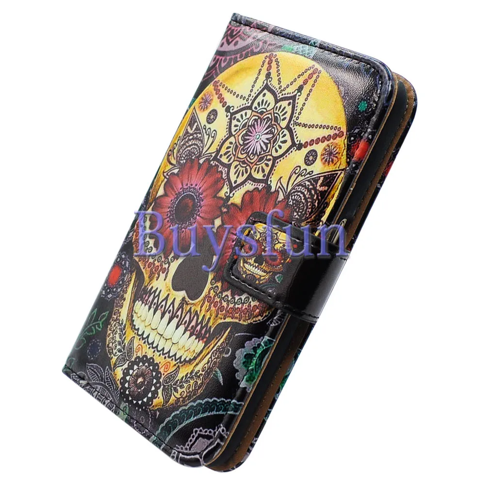 Bcov Золотой Цветочный Череп Кожаный Бумажник Чехол Обложка Для Samsung Galaxy S7 103022284 |