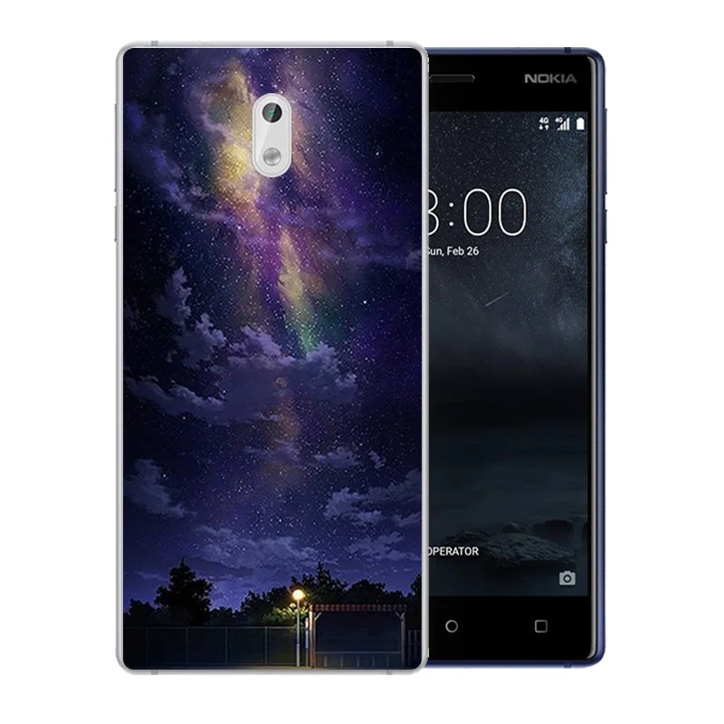 5 0 дюйма для Nokia 3 чехла силиконовый звездное небо прозрачный узор мягкий ТПУ