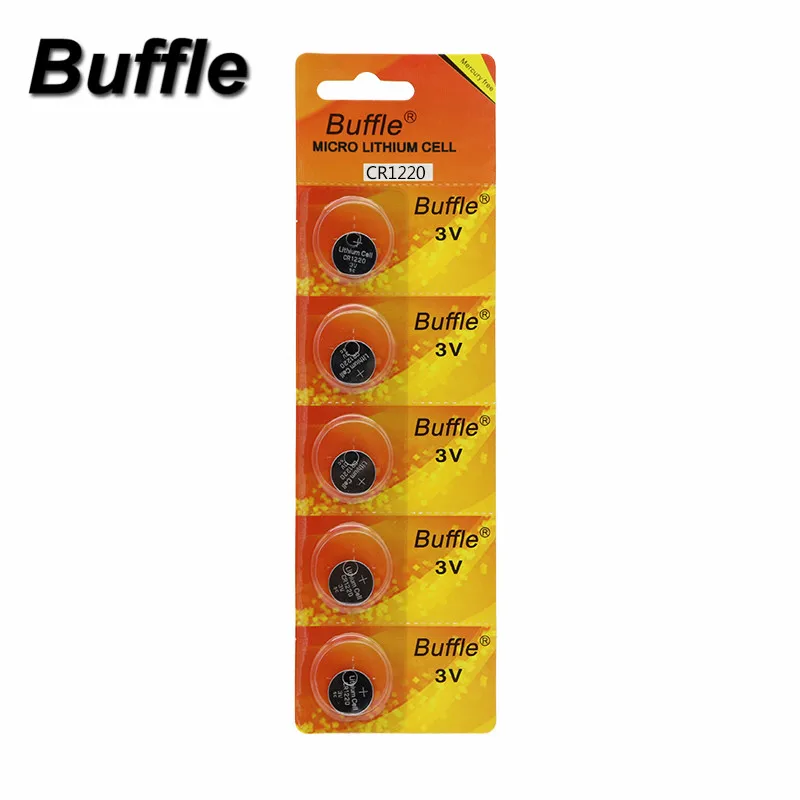 

5x New Buffle CR1220 3V Button Cell Batteries 40mAh DL1220 LM1220 Digital Camera Lithium Battery